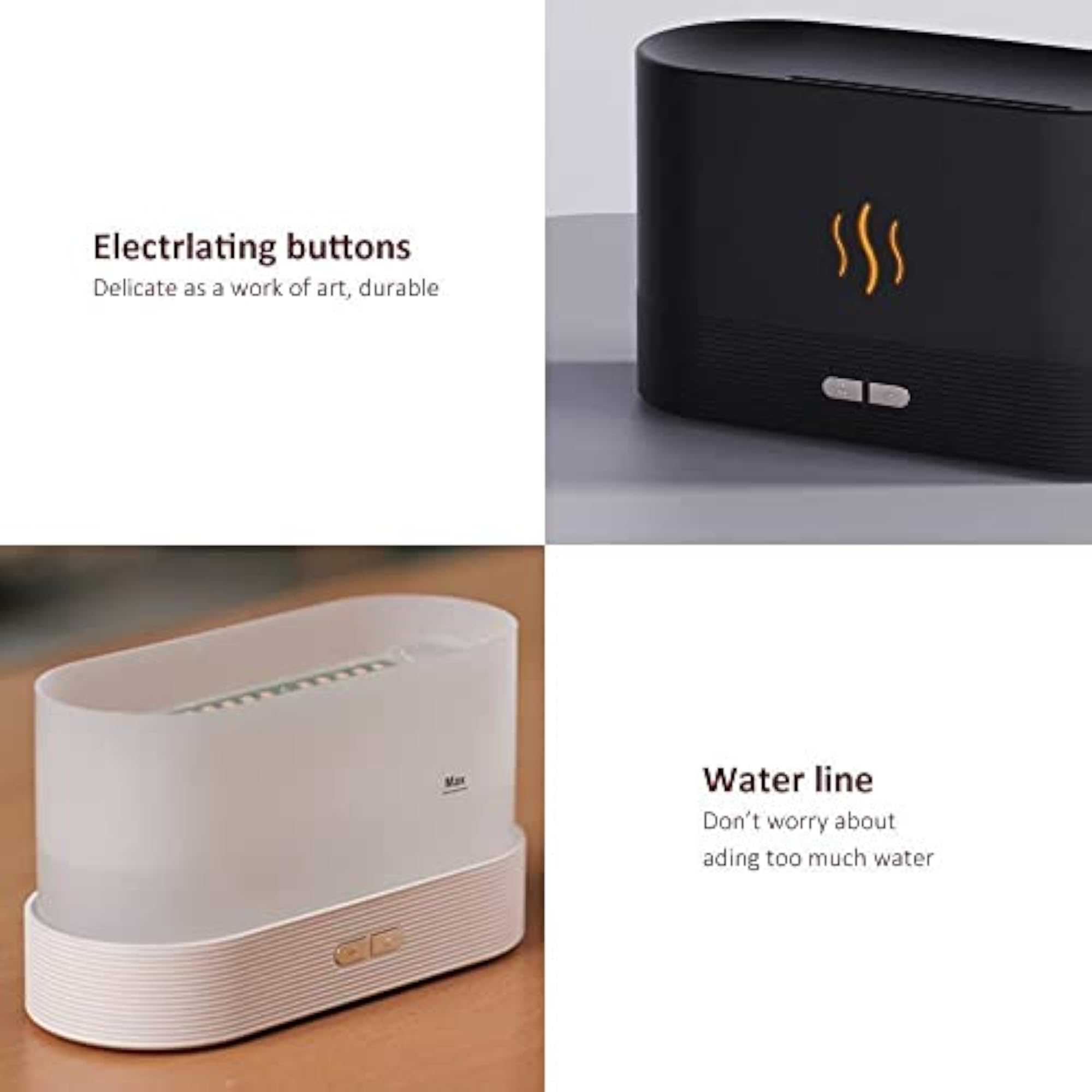Flame Light Aromatherapy Humidifier & Essential Oil Diffuser